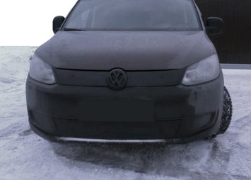 Зимова накладка на решітку (верхня) Матова для Volkswagen Caddy 2010-2015рр zim050 фото