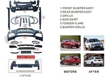 Комплект обвісів (M-Tech) для BMW X4 F-26 2014-2018 рр dd79650 фото