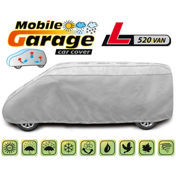 Водостійкий тент для мікроавтобуса 520-530 см Mobile Garage KEGEL VAN L520, сірий "5-4154-248-3020" для захисту від дощу, снігу 00000061074 фото