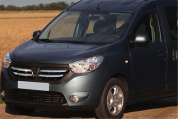 Накладки на решітку (4 смужки, нерж.) для Dacia Dokker 2013-2022 рр 2022081 фото