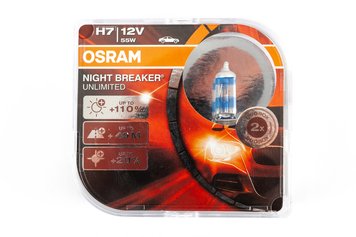 Лампа головного світла Osram H7 55W Night Breaker Unlimited 64210NBU 64210nbu-kit фото