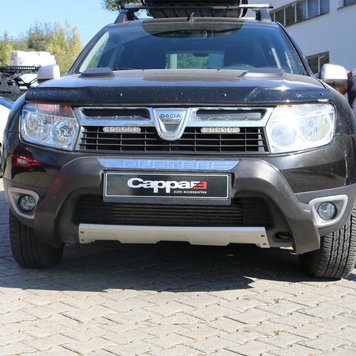 Накладка на передній бампер (ABS, сіра) для Dacia Duster 2008-2018 рр 2020od001g фото