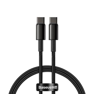 Кабель Baseus Tungsten Gold Fast Charging Data Cable Type-C to Type-C 100W 20V 5A 1m 16759 фото