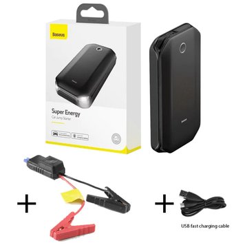 Пусковий пристрій BASEUS Super Energy Car Jump Starter 8000 mAh black 8000 mAh black (+ Павербанк) CRJS01-01 фото