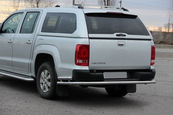 Задній захист AK005-2 (2 шт., нерж) для Volkswagen Amarok 2010-2022 рр dd22771 фото