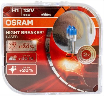 Лампа головного світла Osram 64150NBL H1 55w 12V 64150nbl-hcb-kit фото