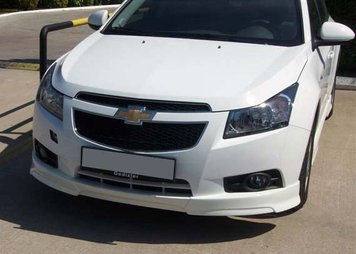 Накладка на передній бампер SD (Meliset, під фарбування) для Chevrolet Cruze 2009-2015 рр 1607-510 фото