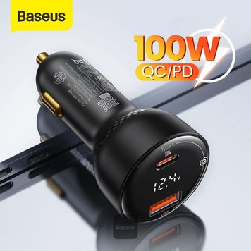 Автомобільний зарядний пристрій Baseus Superme Digital Display PPS 100W (CCZX-01) CCZX-01 фото