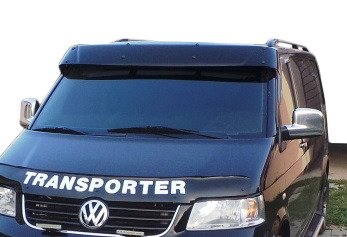 Козирьок на лобове скло (чорний глянець, 5мм) для Volkswagen T5 Multivan 2003-2010 рр cpf018 фото