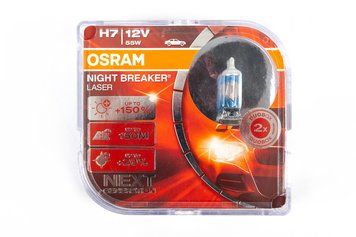 Лампа головного світла Osram H7 55W Night Breaker Laser 150% 64210NL 64210nl-kit фото