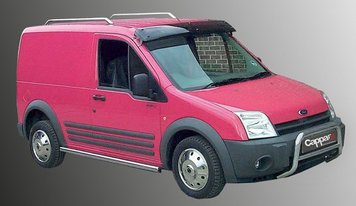 Козирьок на лобове скло (чорний глянець, 5мм) для Ford Connect 2002-2006 рр cpf003 фото