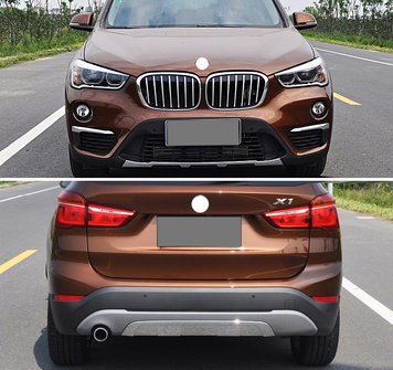 Передня і задня накладки (2 шт) для BMW X1 F-48 2015-2022 рр bmw01-1002/03 фото