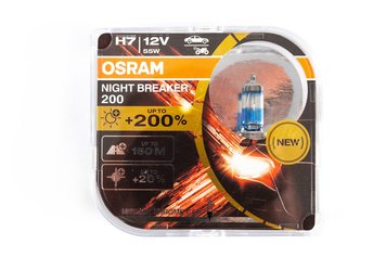 Лампа головного світла Osram H7 55W Night Breaker -2024200% 64210nb200 64210nb200-kit фото