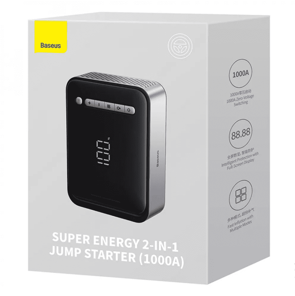 Павербанк Компресор та Пусковий Baseus Super Energy 2in1 12V 8000mAh 1000A CGCN000001 фото