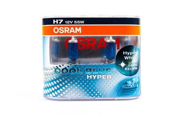 Лампа головного світла Osram H7 55W Cool Blue Hyper 62210CBH 62210cbh-kit фото