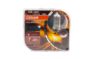 Лампи головного світла Osram H4 60/55W Fog Breaker 62193FBR (2 шт) 62193fbr-kit фото