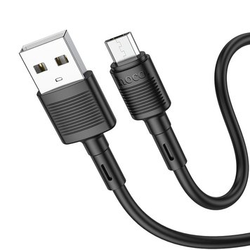 Кабель Hoco X83 Victory 2.4A Micro USB Cable,1m (Чорний) 16932-black фото